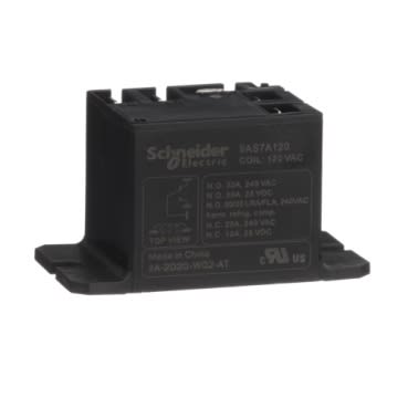 Schneider Electric 9AS7A120 Power Relays Harmony 9A SPDT 30A flanged panel mount sealed 120V AC industrial component