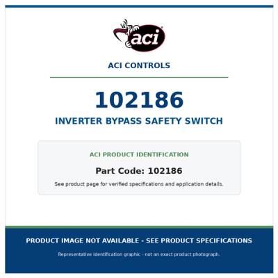 ACI Controls 102186 CY0408409000 inverter bypass safety switch