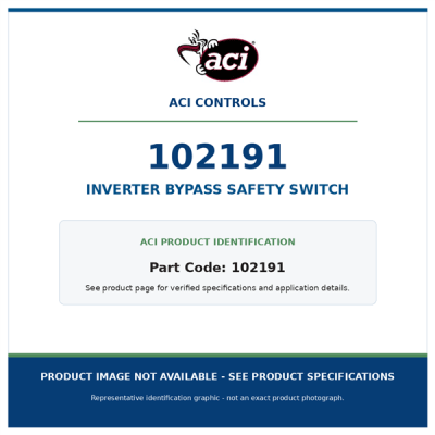 ACI Controls 102191 CY0638409000 inverter bypass safety switch