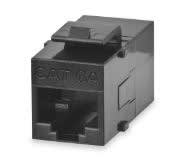 Signamax KRJ45/6AS Category 6A Unscreened Panel Mount Feed-Thru Coupler Black