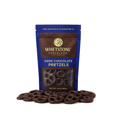 Pretzels Covered in De Leon Dark Chocolate 5.5oz Bag (47% Cocoa)