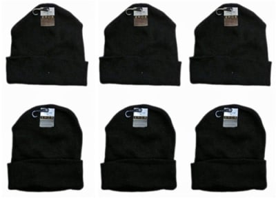 Wholesale Adult Knit Hats - Black Only