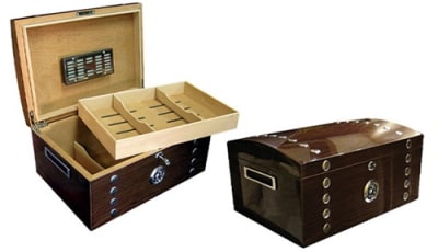 Prestige Import Group Montgomery Metal Studded Dome Top Humidor
