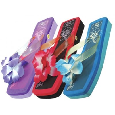Wholesale Women's Square Floral Top Flip Flops  Case Pack 48
