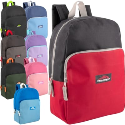 Wholesale 15â€ Backpacks â€“ Bulk Case of 24  Backpack - 8 Colors