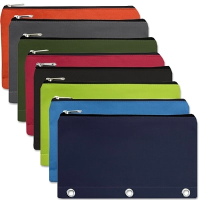 Wholesale binder pencil pouch 8 colors
