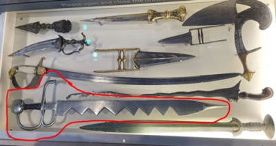 Rope Cutting Cutlass from Worcester Museum