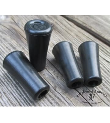 Small Hard Silicone Blunts w/Metal Insert - Set of 4, Black