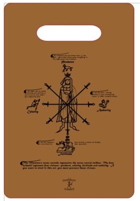 Cutting Board 9"x6" Bamboo with Fiore Cut