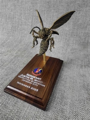 Recruiter of the Month Award Hornet Statue, Charlotte