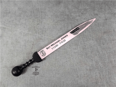 Rudis Ceasar Style with white handle grip and black Blade