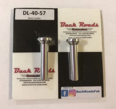 1955-57 Chevy Door Lock Knobs Smooth - Pair