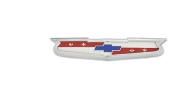 1956 Chevy Hood Emblem With Bezel - 6 Cylinder