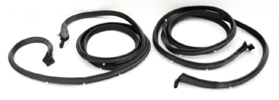 1956-1957 Chevy Front Door Weatherstrip Seals with Molded Ends, 4-Dr Hardtop