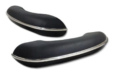 1955-1956 Chevy Black Armrests, 150 & 210 - Pair