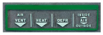 1957 Chevy Deluxe Heater Control Face Plate Lens