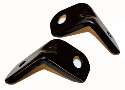 1956 Chevy Grille Tie Bar Adjuster Brackets, Black - Pair