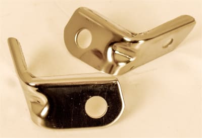 1956 Chevy Grille Tie Bar Adjuster Brackets, Stainless - Pair