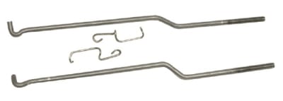 1955 1956 1957 Chevy Door Lock Rods with Clips, Hardtop - Pair