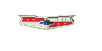 1956 Chevy V8 Trunk Emblem W/Bezel - Each