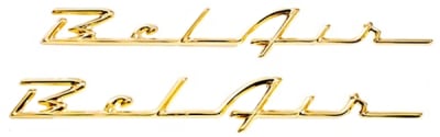 1957 Chevy ''Bel Air'' Script, Gold - Pair