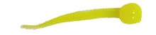 Little Atom Micro-Nuggies Plastic Tails - 6 tails per pack - 03 Hot Chartreuse
