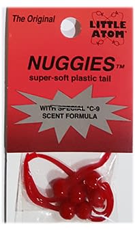 Little Atom Nuggies Plastic Tails - 6 tails per pack - 62 Motor Oil