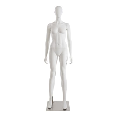 Trendy Fit Egghead Matte White Female Mannequin - Pose 2