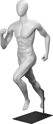 High End Male Athletic Runner Mannequin with Canvas Head