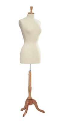 Female Jersey Dressmaker Form Size 8 with Wooden Tripod Base by Zing Display