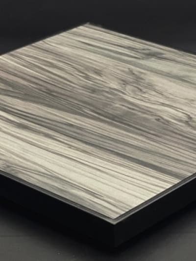 Weathered Grey Outdoor Table Top w/ Black Rim