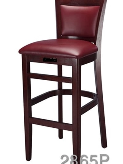 Upholstered Wood Colorful Vinyl Restaurant Dining Bar Stool