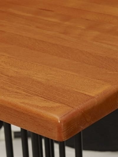 Solid Plank Beech Wood  Restaurant Tabletop- Cherry 1-1/4" thick