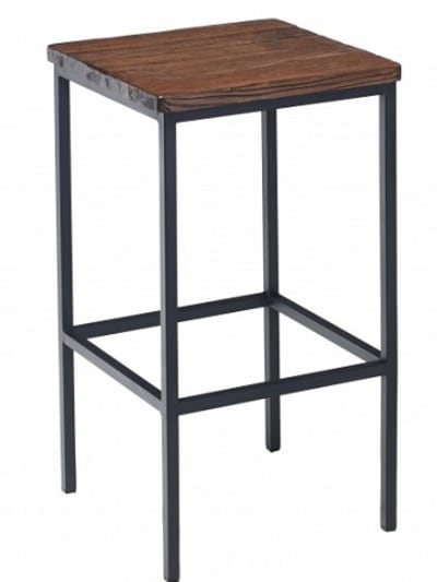 Industrial Black Metal Counter Stool | Commercial Restaurant Seating