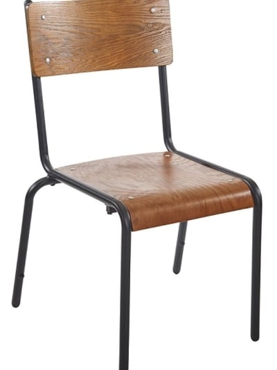 Industrial Wood Metal Chair