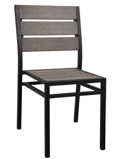 Teak Brown / Black Steel Frame