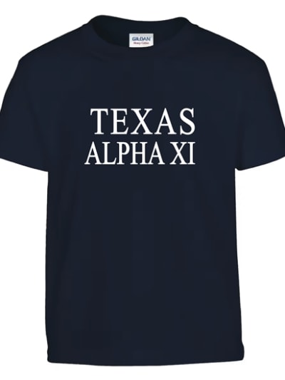 Navy T-Shirt (texas style)- Alpha Xi Delta