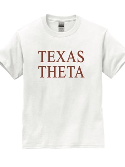 White T-Shirt (texas style)- Theta (b/o)