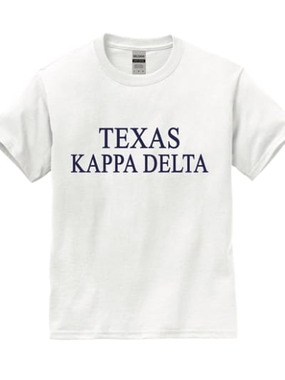 White T-Shirt (texas style) - Kappa Delta (navy)