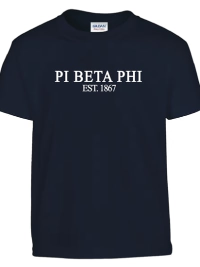Navy T-Shirt (classic style) - Pi Phi