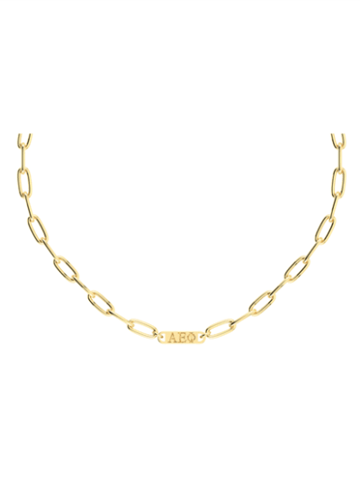 Paperclip and Bar Necklace -  A E Phi