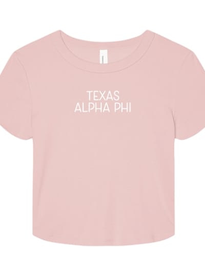 Pink Baby Tee - Texas Simple - Alpha Phi