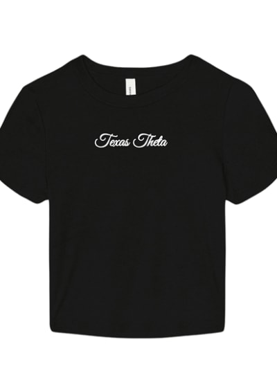 Navy Baby Tee - Texas Script - Theta