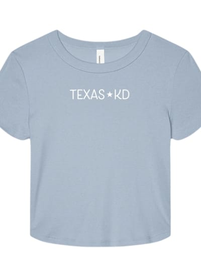 Lt Blue Baby Tee - Texas SIMPLE - Kappa Delta