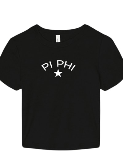 Navy Baby Tee - Star - Pi Phi