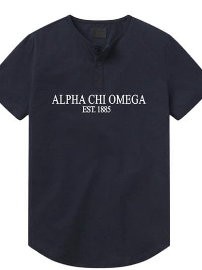 Navy Henley - Classic - Alpha Chi