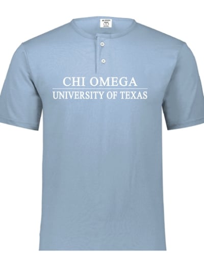 Lt. Blue Henley - Texas Line (White) - Chi Omega