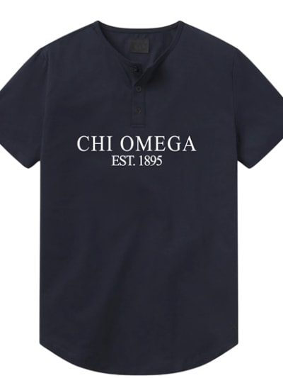 Navy Henley - Classic - Chi Omega