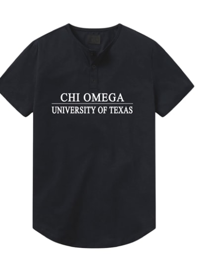 Navy Henley - Texas Line - Chi Omega