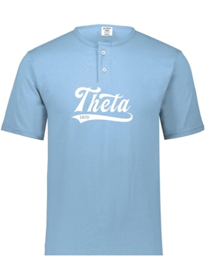 Lt. Blue Henley - Baseball (White) - Theta